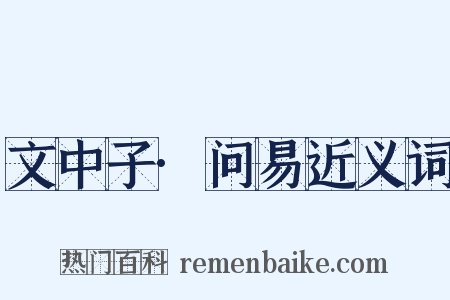 文中子·问易近义词是什么意思的图片